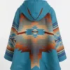 Yellowstone S03 Beth Dutton Blue Wool Coat - Image 3