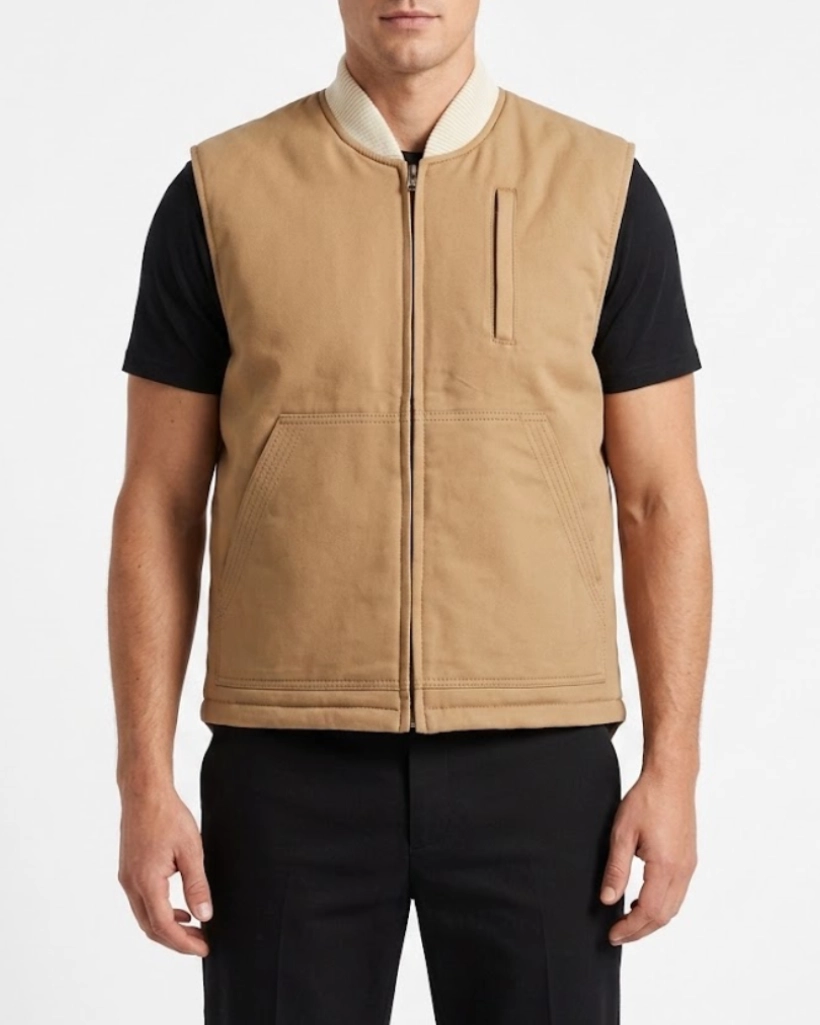 Alternative view of Yellowstone S04 Kayce Dutton Brown Cotton Vest