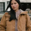 Yellowstone S02 Monica Dutton Brown Cotton Jacket - Image 4