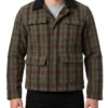 Yellowstone S02 John Dutton Brown Plaid Jacket - Image 2