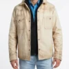 Yellowstone S05 John Dutton White Leather Jacket - Image 2