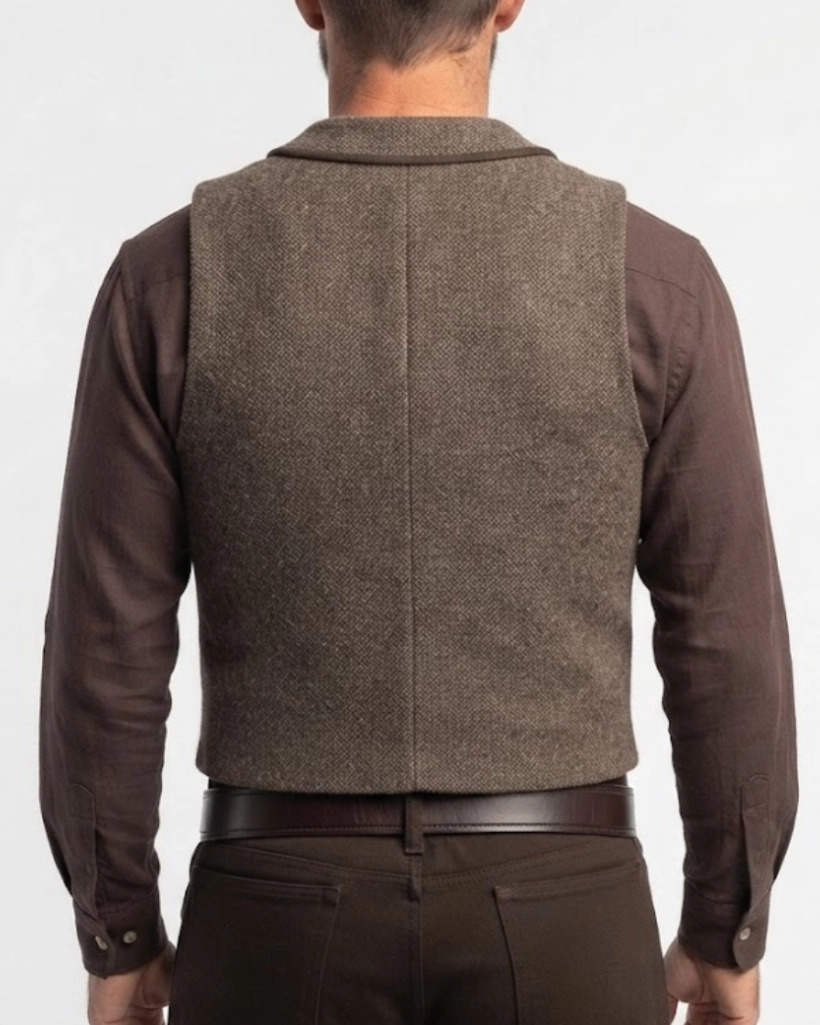 Alternative view of Yellowstone 1883 James Dutton Brown Wool Vest