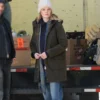 You Deserve Each Other Meghann Fahy Green Coat - Image 5